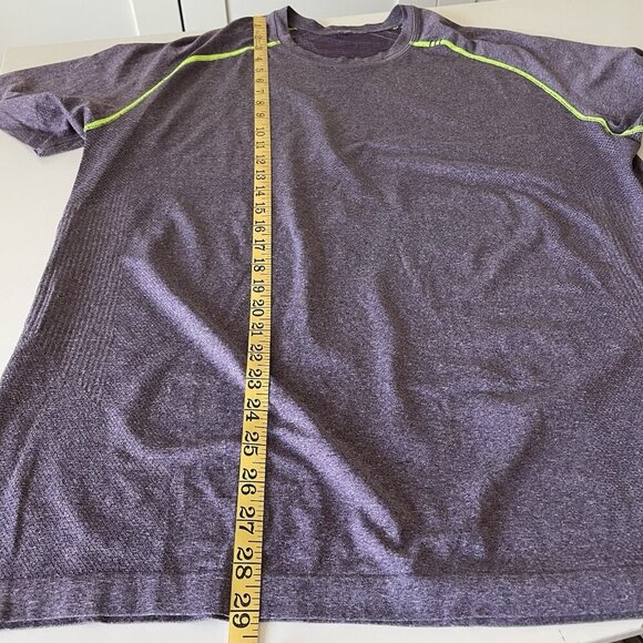Lululemon Men XL Swiftly Tech Short Sleeve Shirt T-shirt Tee Stretch Crew Vent - Picture 3 of 7